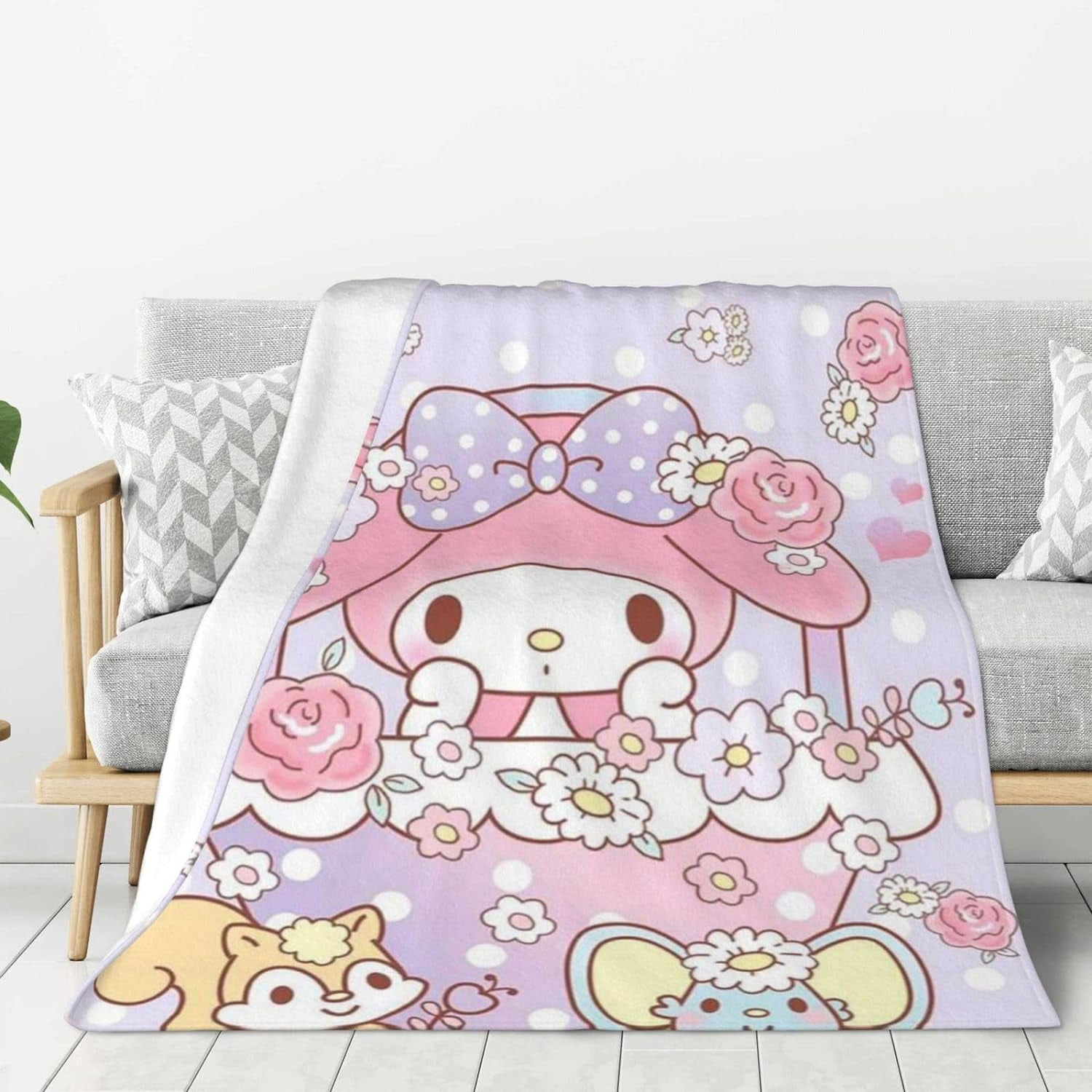 Flannel Blankets Cute Cartoon My Melodys Blanket Throw Blankets Air
