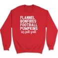 thumbnail image 1 of Flannel Bonfires Football Pumpkins Sweatshirt Thanksgiving Fall Holiday Gift - Red, 4XL, 1 of 1