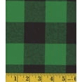 thumbnail image 1 of Flannel Buffalo Plaid 1.75" Buffalo Check Green Black Yarn Dyed Woven Cotton Flannel Fabric By the Yard (105842-green), 1 of 1