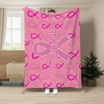 Flannel Cancer Cute Warm Ribbon Blanket Chemotherapy Chemotherapy