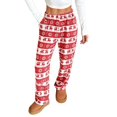 thumbnail image 1 of Flannel Christmas Pj Pants Women Fluffy Fuzzy Wide Leg Homewear Pjs Comfy Plush Warm Pajama Bottoms, 1 of 8