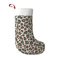 thumbnail image 1 of Flannel Christmas Stocking 17.7×11×7in Soft And Light Touch Good Socks Splicing Design Can Be Used For Hanging Leopard Print Style Paleturquoise_4, 1 of 8