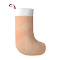 thumbnail image 1 of Flannel Christmas Stocking 17.7×11×7in Soft And Light Touch Good Socks Splicing Design Can Be Used For Hanging Lightsalmon Geometric Lines_4, 1 of 8