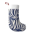 thumbnail image 1 of Flannel Christmas Stocking 17.7×11×7in Soft And Light Touch Good Socks Splicing Design Can Be Used For Hanging Zebra Print Style Steelblue_1, 1 of 8