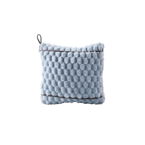 Flannel Convertible Pillow Blanket, Portable 2‑in‑1 Plush Throw That Folds Into Pillow, Warm Soft Travel Blanket for Sofa, Office and Road Trips