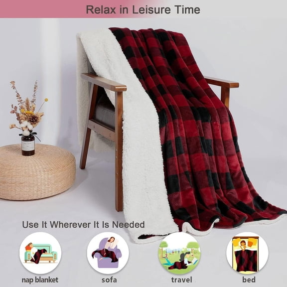 Flannel Electric Blanket Under $5! Kadlawus Flannel Heating Blanket, Electric Heated Blanket with Automatic Power Off, 6 Heat Settings Warming Blanket for Bed Couch, Soft Plaid Heated Throw