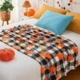 thumbnail image 1 of Flannel Fall Pattern Throw Blanket - Pumpkin Sunflower Print Lightweight Lap Quilt for Sofa Bed Travel Picnic Seasonal Decor(Multicolor), 1 of 8