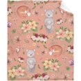 thumbnail image 1 of Flannel Fleece Bed Blanket Floral Fox Bear Animals Throw Blanket Lightweight Cozy for Bedroom All Season Sofa Decor Gift 40x50, 1 of 6