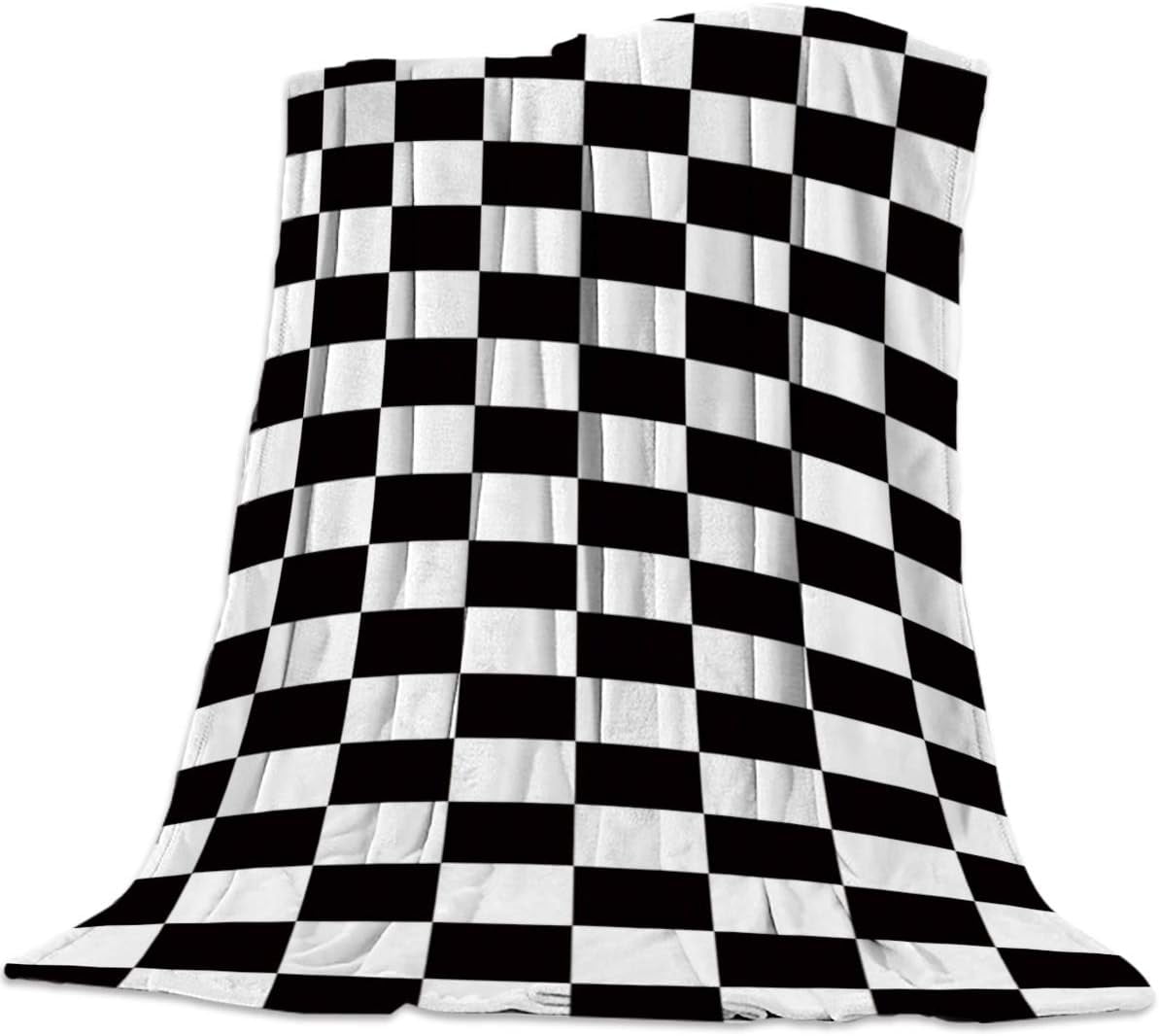 Black and White Super Soft Flannel Fleece Blanket main image 0