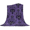 thumbnail image 1 of Flannel Fleece Bedding Blanket - 60"x80" Haunted Halloween Mansion - Grim Grinning Ghosts Anime Camp Throw Blanket for Baby Kids Boy Girls Men Women, 1 of 6