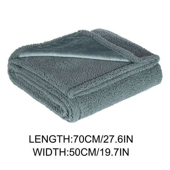 Flannel Fleece Blanket Throw Size, All Season Lightweight Super Soft Cozy Blanket for Bed or Couch, Dark Grey, 27.6x19.7 inches