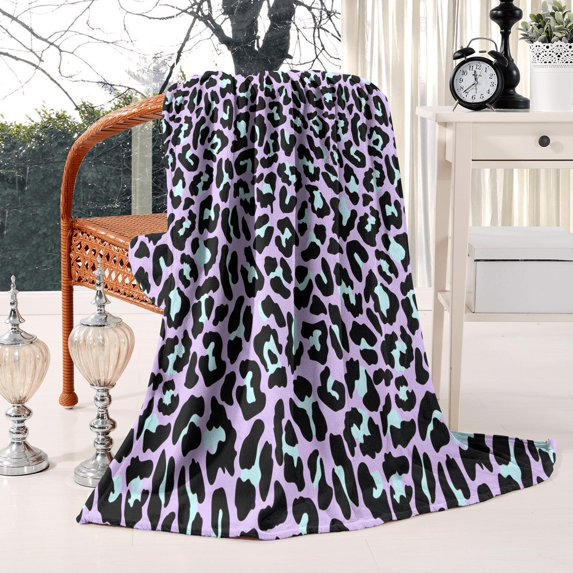 Flannel Fleece Leopard Print Blanket for Adults - Lightweight Soft & Cozy Throw Blanket for Bed Sofa & Couch - Couch Blanket for any Season - 50x60 inches Brown Leopard