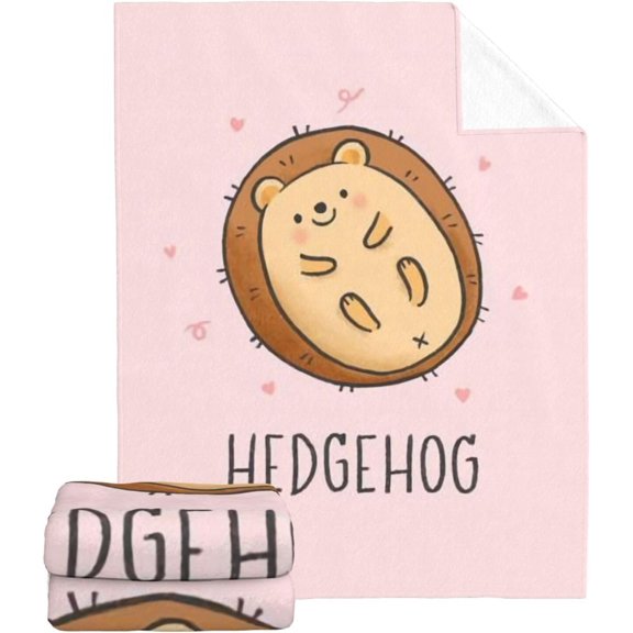 Flannel Fleece Plush Throw Blanket,Cute Hedgehog Cartoon Lightweight Warm Recliner,Air Conditioning Bedding Living Room Washable Blanket Bo-Ys Gi-Rls Adults Gifts-40 x30