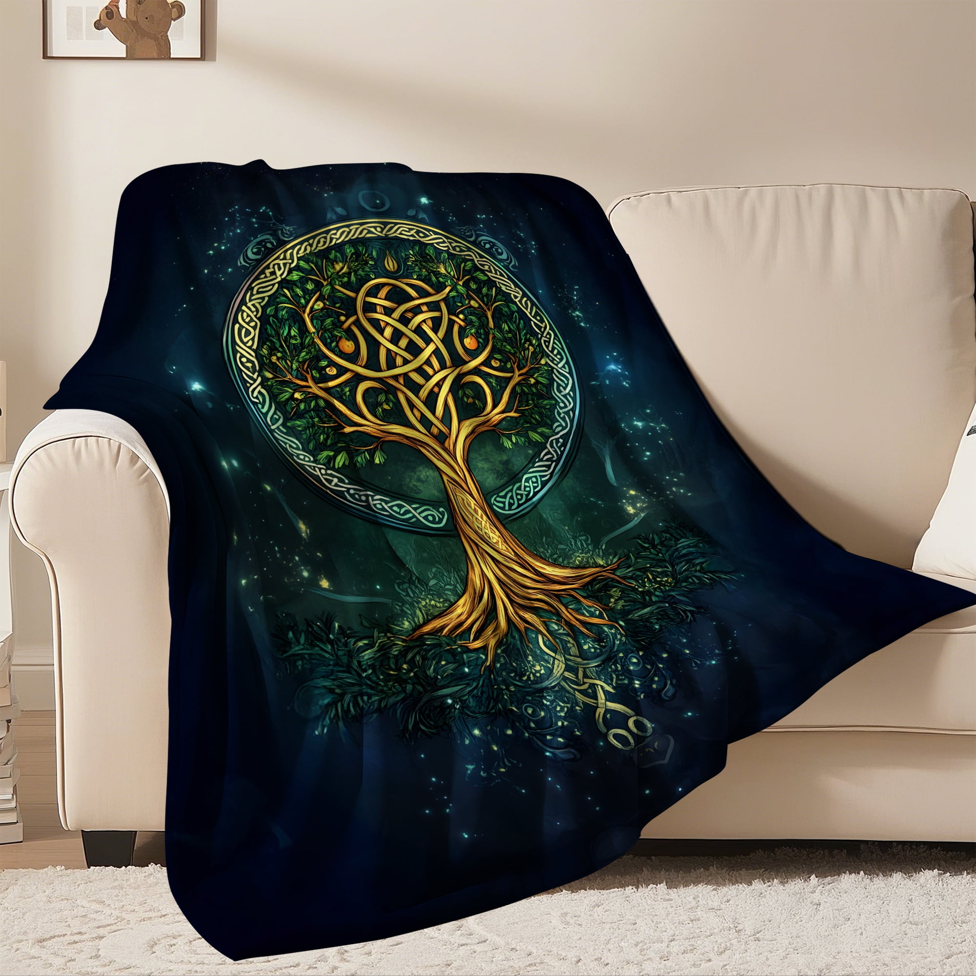 Flannel Fleece Throw Blanket Bed Blanket, Lightweight Cozy Plush Blanket for Sofa Couch,50"X60"