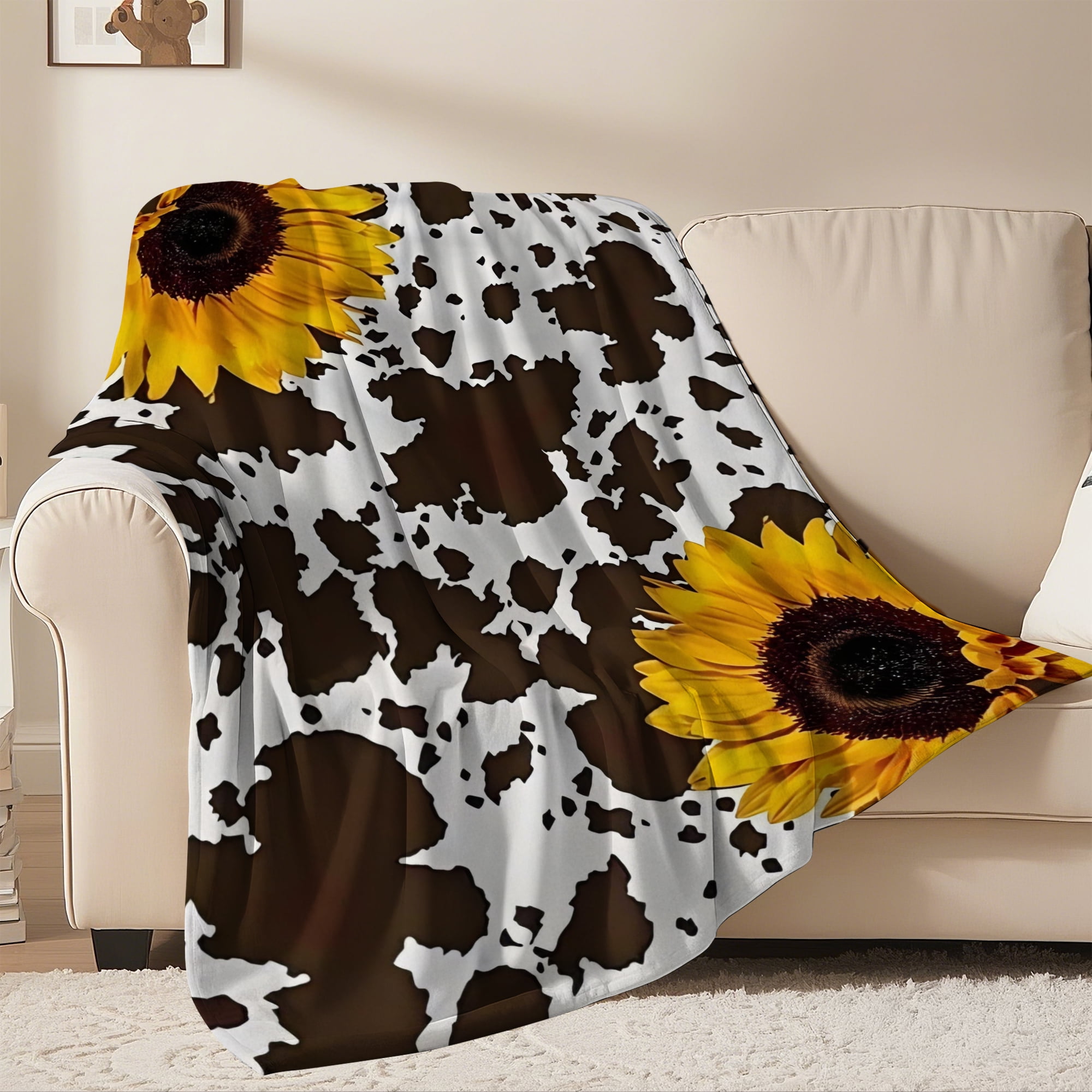 Flannel Fleece Throw Blanket Bed Blanket, Lightweight Cozy Plush Blanket for Sofa Couch,50"X60"