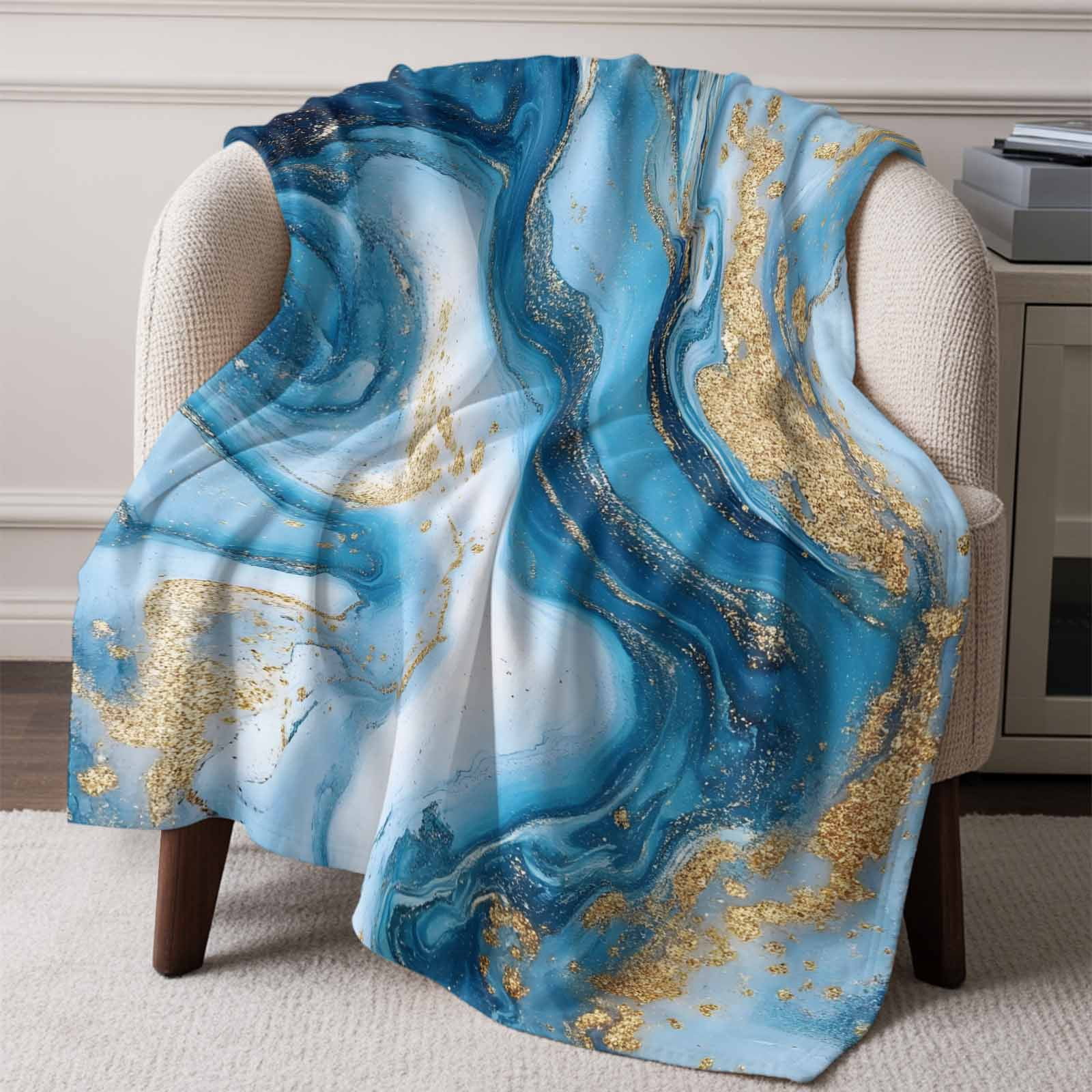 Interesting Info About Blue And Gold Throw Blanket