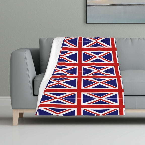 Flannel Fleece Throw Blanket British Flag Britain English England Print Lightweight Super Soft Cozy Plush Blanket 32 X 48 Inches