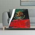 thumbnail image 1 of Flannel Fleece Throw Blanket Mexican Flag Pattern Print Lightweight Super Soft Cozy Plush Blanket 32 X 48 Inches, 1 of 6