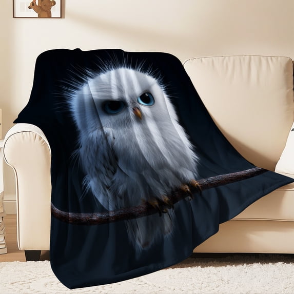 Flannel Fleece Throw Blanket, Soft Large Throw Blanket, Lightweight Cozy Plush Throw Blanket Fit Sofa Bed, 30"x40", Bird