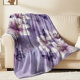 thumbnail image 1 of Flannel Fleece Throw Blanket, Soft Large Throw Blanket, Lightweight Cozy Plush Throw Blanket Fit Sofa Bed, 30"x40", Florals, 1 of 7