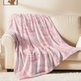 thumbnail image 1 of Flannel Fleece Throw Blanket, Soft Large Throw Blanket, Lightweight Cozy Plush Throw Blanket Fit Sofa Bed, 40"x50", Pink Roses, 1 of 7