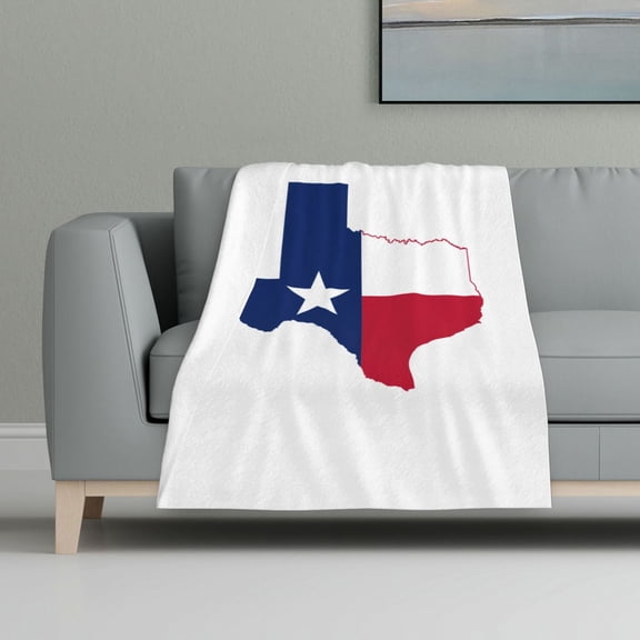 Flannel Fleece Throw Blanket Texas Flag Map Print Lightweight Super Soft Cozy Plush Blanket 32 X 48 Inches