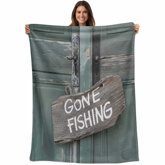 Flannel Fleece Throw Blanket Vintage Farmhouse Green Board Lightweight Soft Plush Blankets,Funny Quote Seamless Cozy Warm Throw Blanket for Couch Sofa Bed Car Office 40x50in