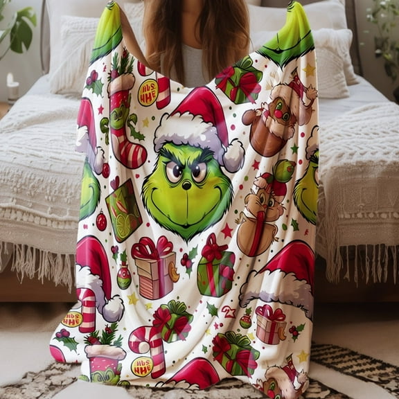 Flannel Fleece Throw Blankets 40"X50" Soft Cozy Lightweight Fluffy Microfiber Blanket All Season Fuzzy Plush Gift for Bedroom Couch Bed Sofa