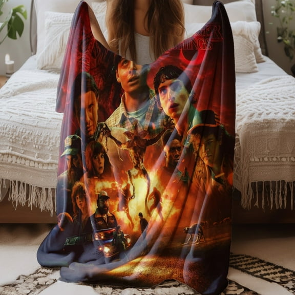 Flannel Fleece Throw Blankets 50"X60" Soft Cozy Lightweight Fluffy Microfiber Blanket All Season Fuzzy Plush Gift for Bedroom Couch Bed Sofa