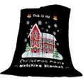 thumbnail image 1 of Flannel Fleece Throw Blankets Luxury Microfiber Lightweight Super Warm Soft Throw Blanket for Couch/Bed,This is My Christmas Movie Watching Blanket Village House Snowflake (50 x 60 Inches), 1 of 5