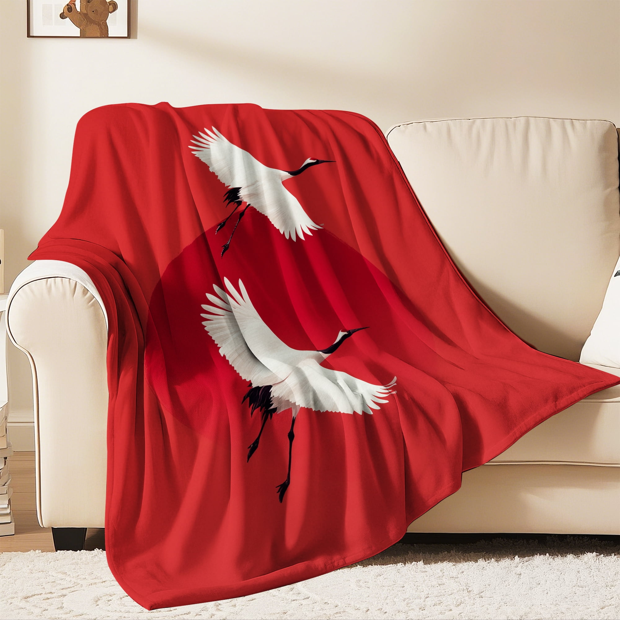 Flannel Fleece Twin Blanket, Soft Large Twin Blanket, Lightweight Cozy Plush Twin Blanket Fit Sofa Bed, 60"x80", Egret