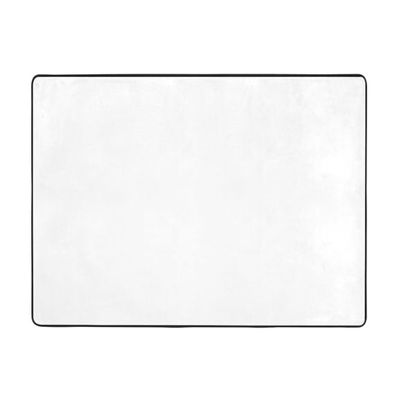 Flannel Floor Mat 63x48in Non-Slip Wear-Resistant Memory Sponge Point Plastic Bottom For Living Room Office Coffee Table Bed Balcony White