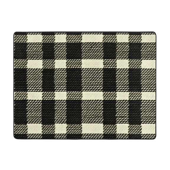 Flannel Floor Mat 63x48in Non-Slip Wear-Resistant Memory Sponge Point Plastic Bottom For Living Room Office Coffee Table Bed Balcony Olive Houndstooth Buffalo Plaid Tartan Check Scotland_3