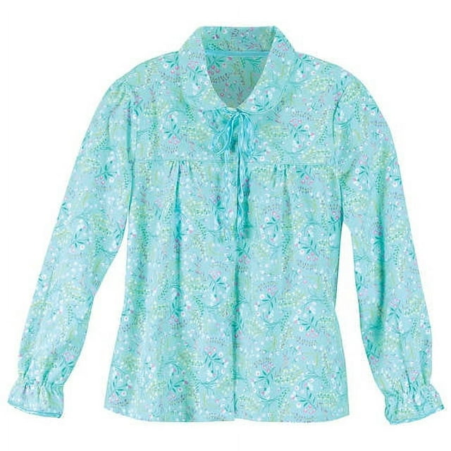 Flannel Floral Bed Jacket-3XL