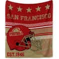 thumbnail image 1 of Flannel Football Blanket 50x60 Inch Cozy Soft Throw Blanket Style Lightweight Warm Travel Blanket Football Style Gifts for Men Women Boys Kids Decor for Sofa Bed Couch Chair Living Room Sky, 1 of 5