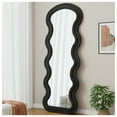 thumbnail image 1 of Flannel Full Length Floor Mirror with Stand for Bedroom living room Hanging or Against The Wall black, 1 of 8
