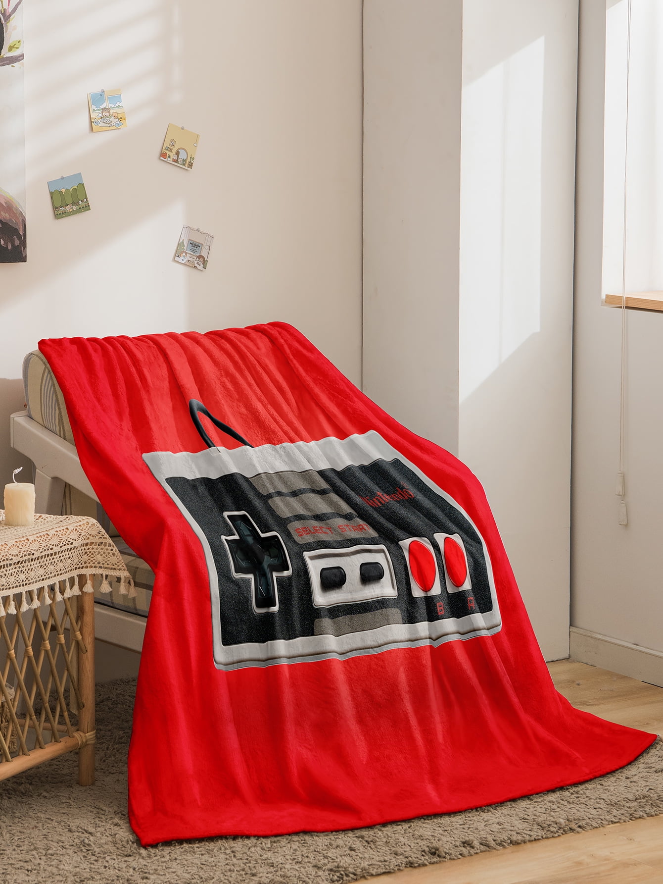 Flannel Gaming Throw Blankets for Boys Girls Teens,Soft Fluffy Video