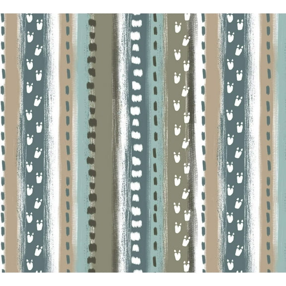 David Textiles Fantastic Flannel Going Dino Border Stripe Baby Price per Yard