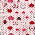 thumbnail image 1 of Flannel Hearts Red With Dots 45 Inch Fabric By The Yard, 1 of 1