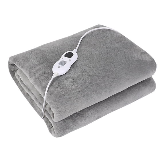 Flannel Heated Blanket - 50x60in with 6 Heat Settings & 1-8H Timer, Detachable Controller, Machine Washable for Bed & Sofa Winter