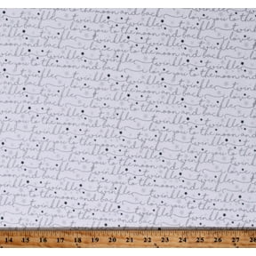 Flannel I Love You to the Moon And Back Words Writing Script Baby Twinkle Twinkle in Air White Cotton Flannel Fabric Print by the Yard (GAIL-CF6287-AIR)