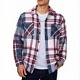 thumbnail image 1 of Flannel Jacket For Men Sevevn Men's Flannel Shirts Casual Button Down Plaid Shirt Jacket Long Sleeve Fleece Shacket with Pockets, 1 of 6