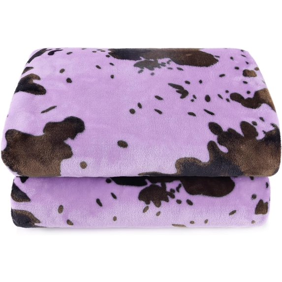 Flannel Kids Blanket Purple Violet Lavender Lilac Soft Lightweight Plush Fuzzy Warm Fleece Throw Blanket Cute Purple Gifts Stuff Decor for Boys Girls