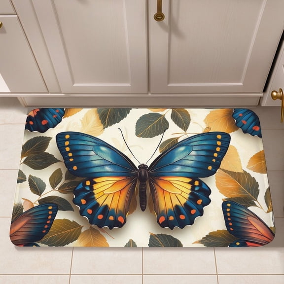 Flannel Kitchen Mat - Super Soft, Non-Slip Rubber Backed, High Quality and Easy to Clean for Kitchen, Bedroom, Entrance, Bathroom Non-Slip Mats | Fashion Floor Mats | Polyester Flannel Mats, Kitchen M