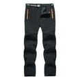 thumbnail image 1 of Flannel Lined Pants for Men Men's Warm Pants Sanitary Pants Plush Thickened Straight Trousers Solid Color Mid Waist Wind Proof Warm Cotton Pants Cargo Pants Workout Pants, 1 of 5