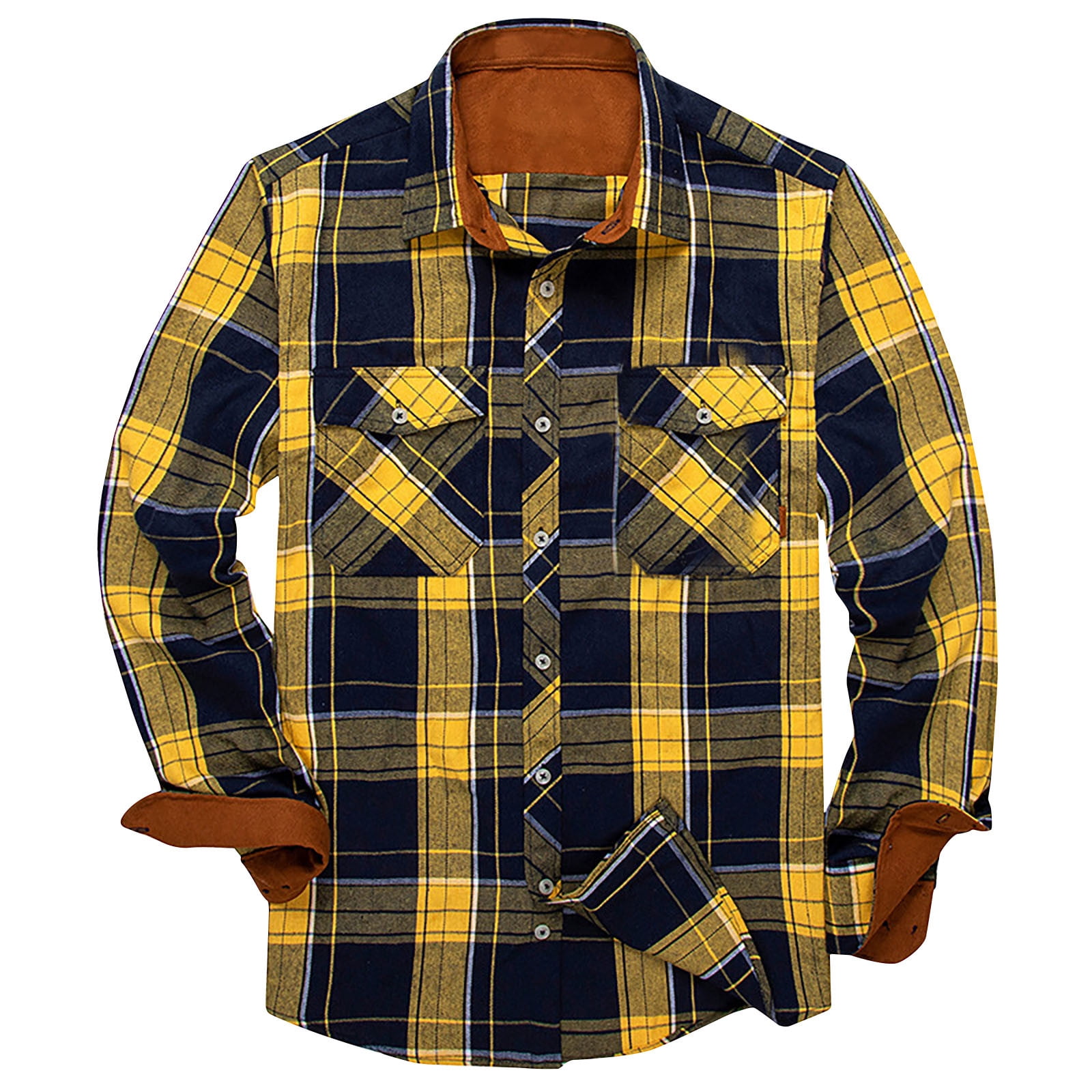 Flannel Lined Shirt Jacket for Men,Mens Plaid Shirt,Mens Flannel Jacket