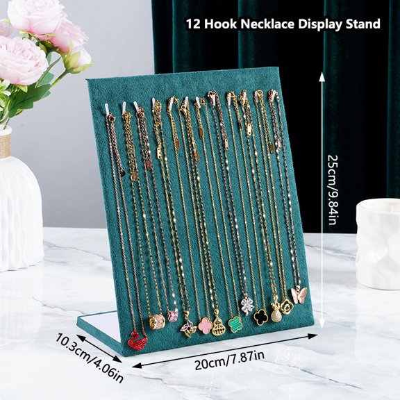 Flannel Necklace Pendant Display Stand Earring Display Board Women Jewelry Rack Bracelet Storage Holder Dangler Eardrop Shelf