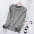 thumbnail image 1 of Flannel Pajamas for Women Long Sleeve Fuzzy Lounge Top Regular Fit Warm Winter Sleep Shirts, 1 of 9