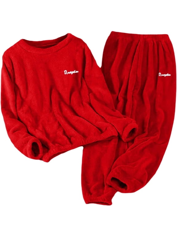 Flannel Pajamas for Women Set 2026 Winter Warm Cute Soft Cozy Fleece Fuzzy Thermal Pajamas Pjs Loungewear Sets