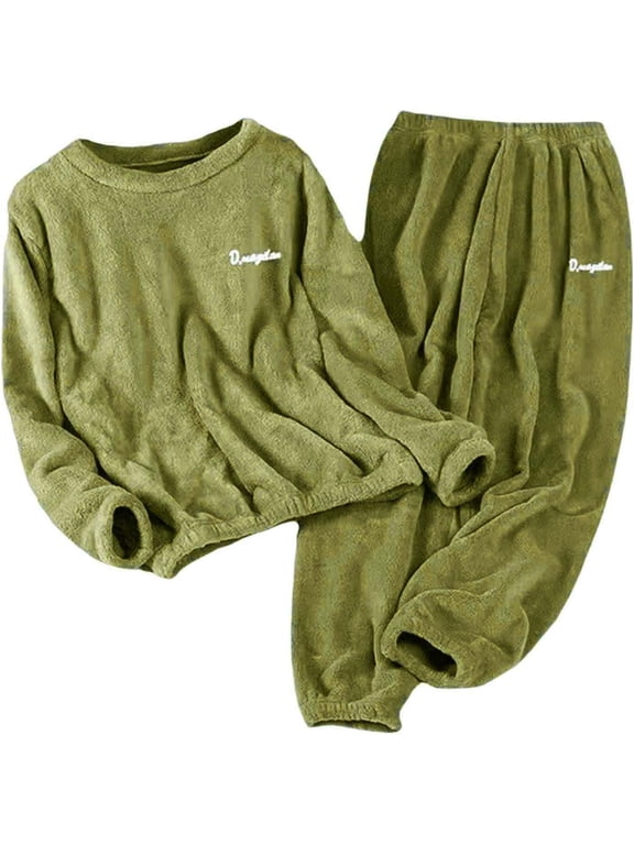 Flannel Pajamas for Women Set 2026 Winter Warm Cute Soft Cozy Fleece Fuzzy Thermal Pajamas Pjs Loungewear Sets